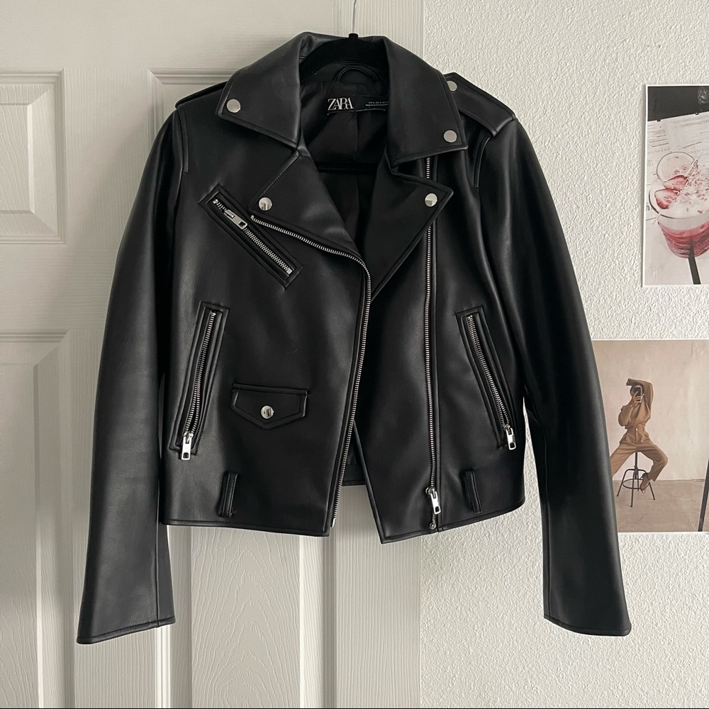 Faux leather jacket